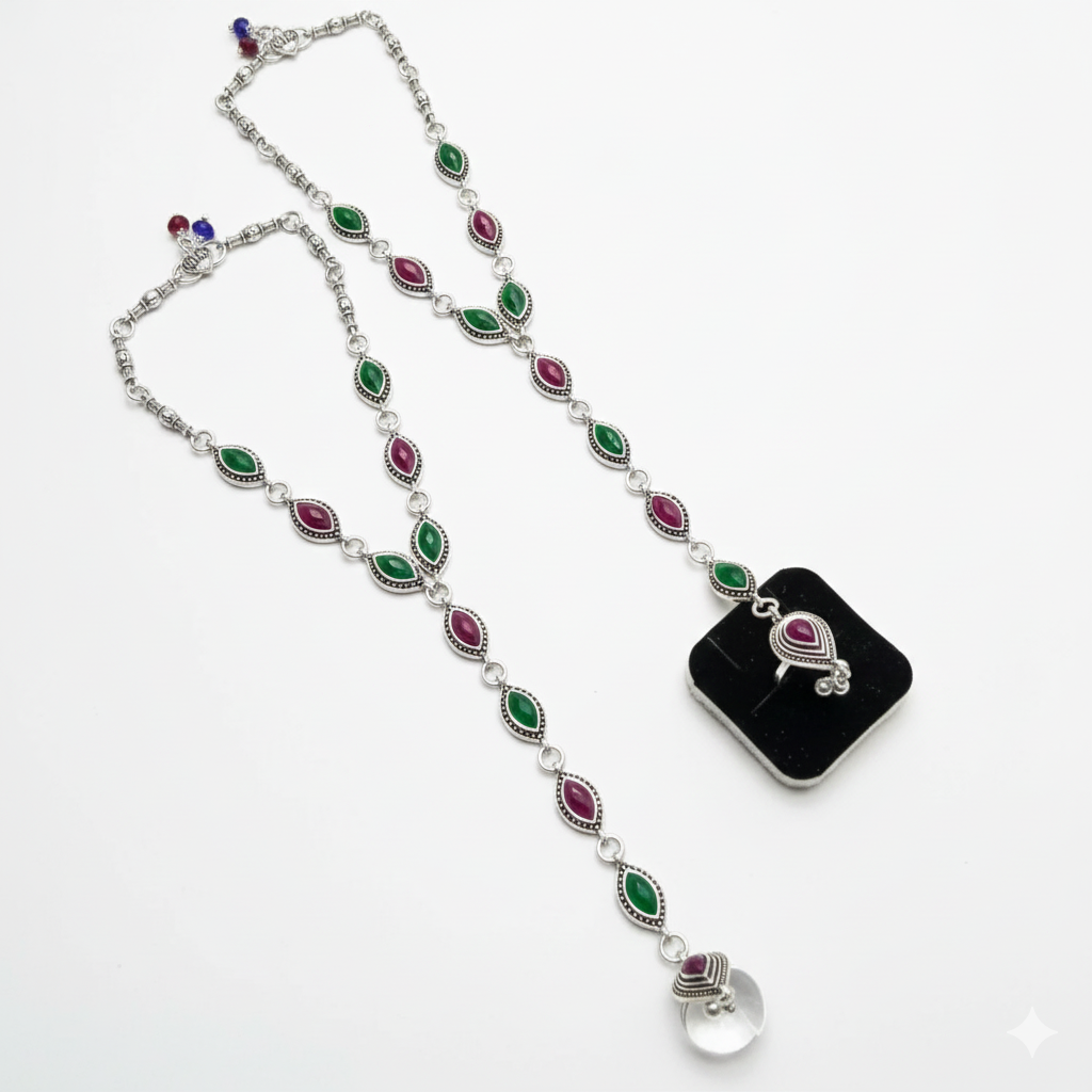 Vibrant Veils Gitanjali Toe-Ring Anklet (Pair) - Image 5