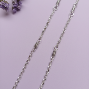 Vibrant Veils Ethereal Oxidized Anklet (Pair)