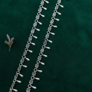 Vibrant Veils Dewdrop Floral Anklet (Pair)