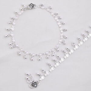 Vibrant Veils Tassels and "Mahi" Charm Anklet (Pair)