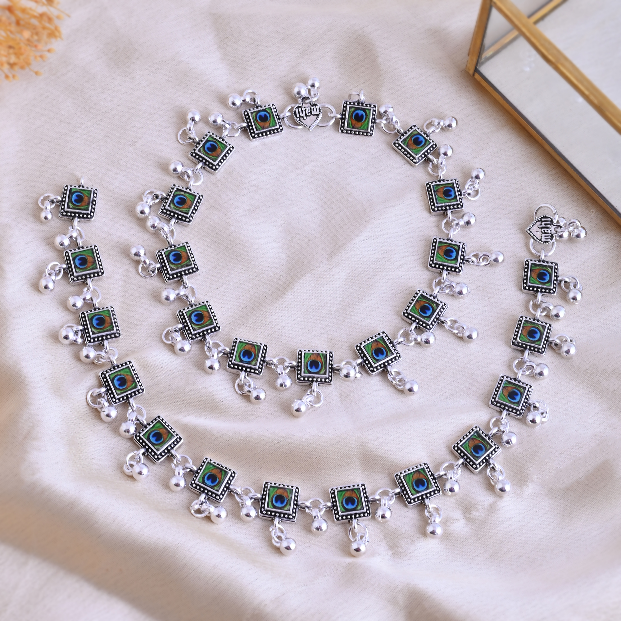 Vibrant Veils Hand Painted Anklet (Pair) - Image 10