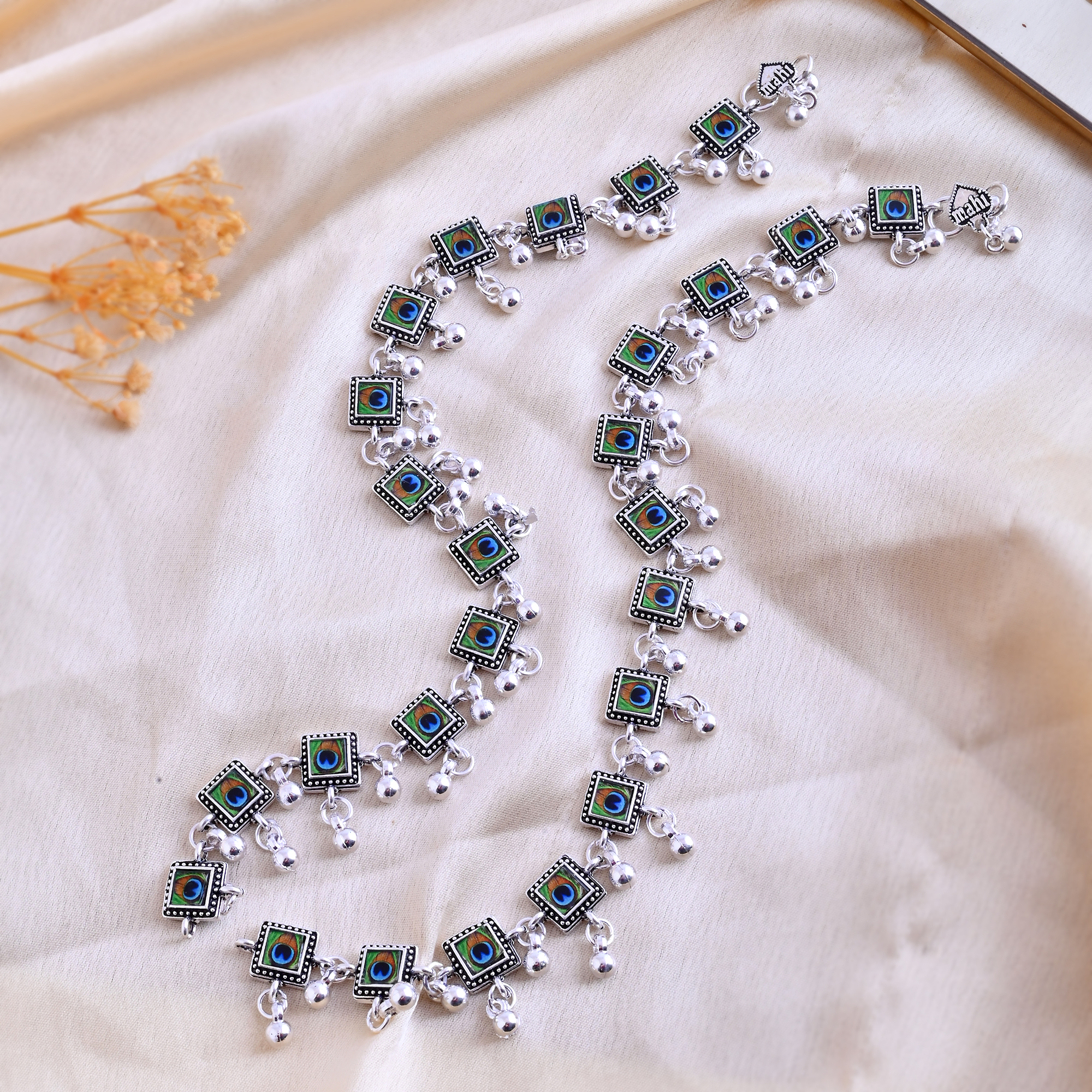 Vibrant Veils Hand Painted Anklet (Pair) - Image 12