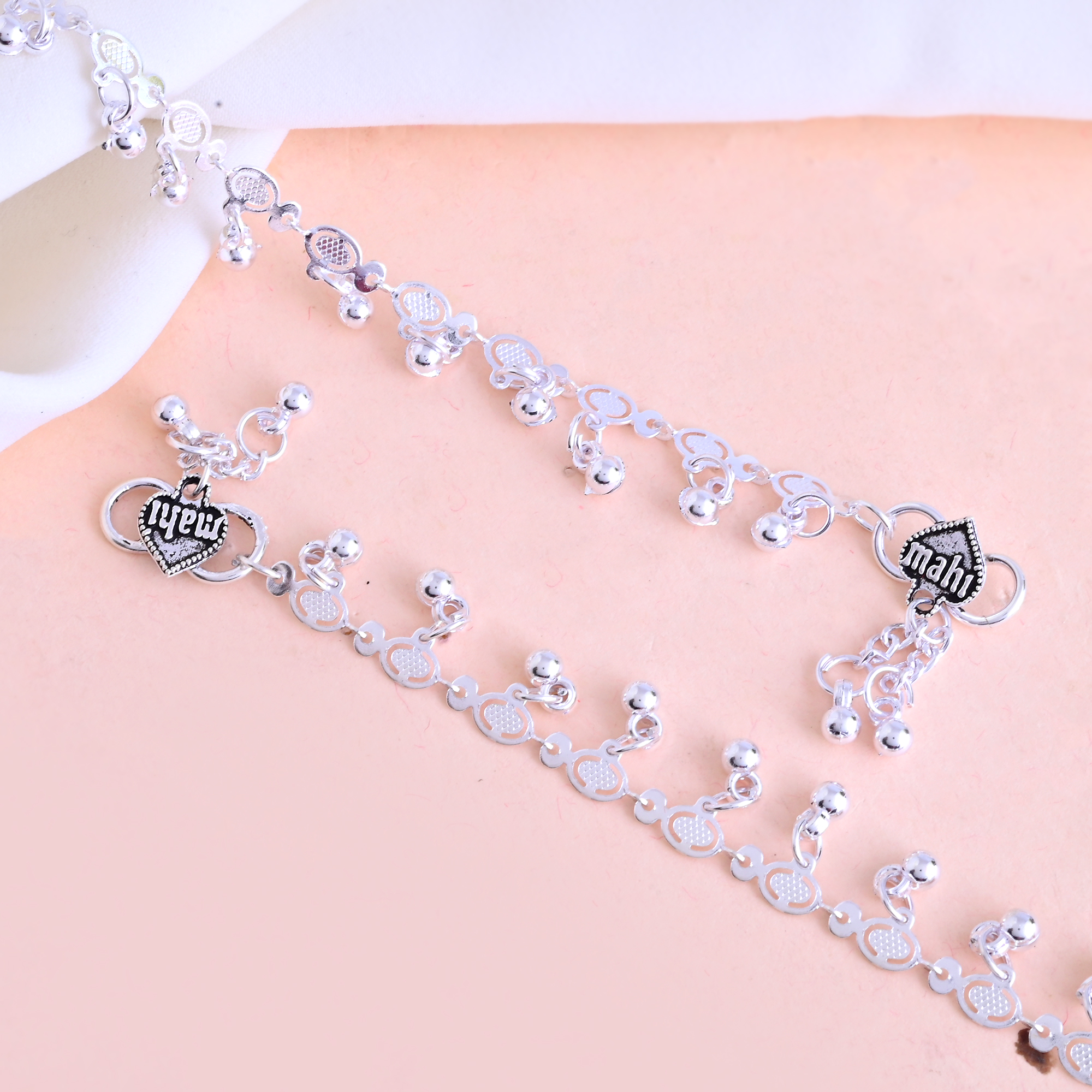 Vibrant Veils Tassels and "Mahi" Charm Anklet (Pair) - Image 6