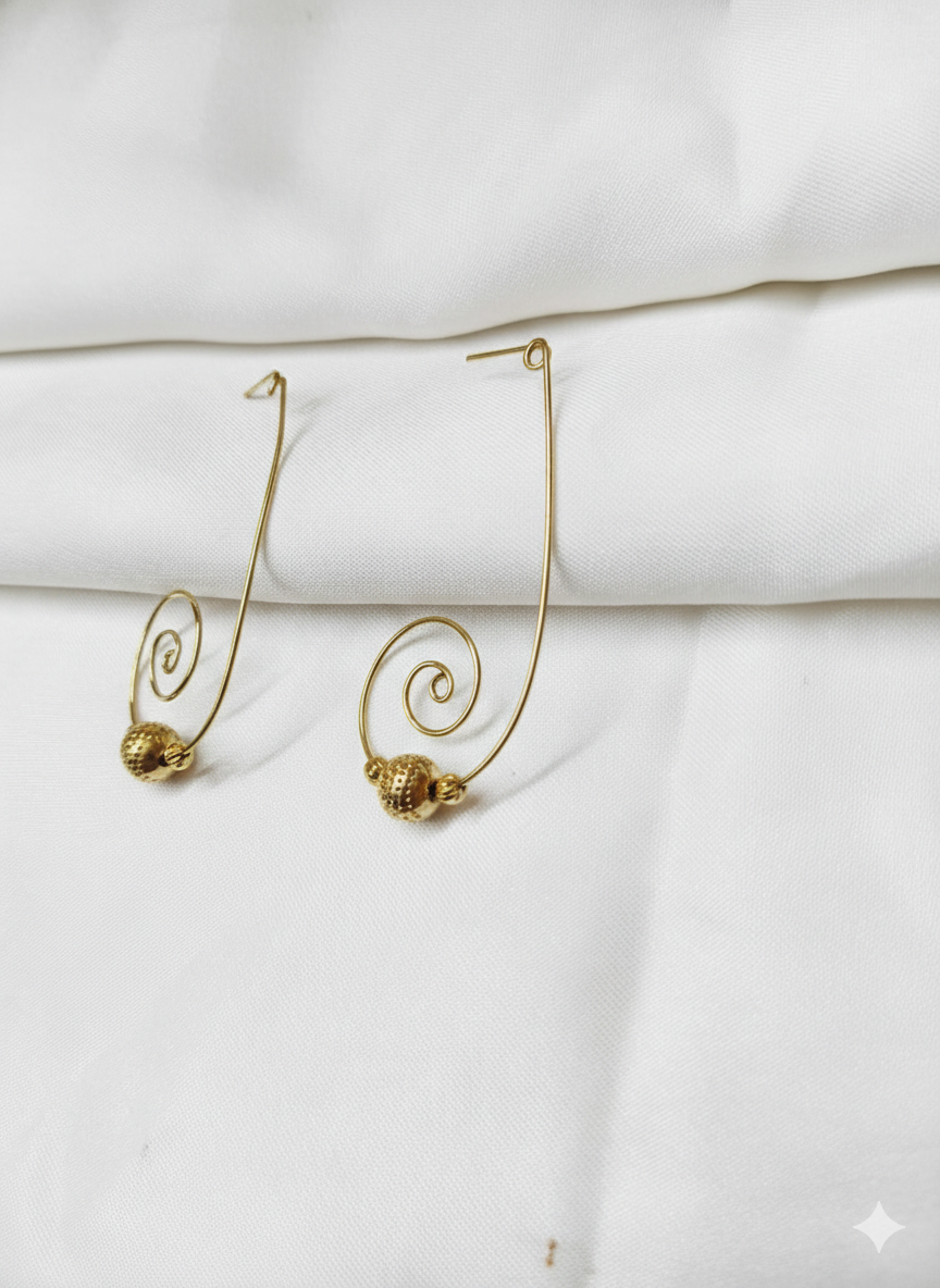 Ancient Orbit Threaders, Fibonacci Swirls, Spiral Danglers - Image 2