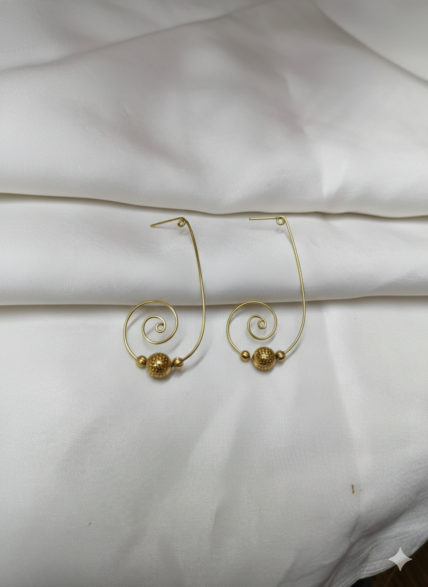 Ancient Orbit Threaders, Fibonacci Swirls, Spiral Danglers - Image 3