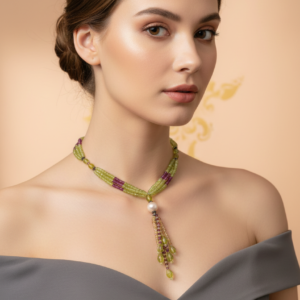 Verdant Tassel Choker Nacklace