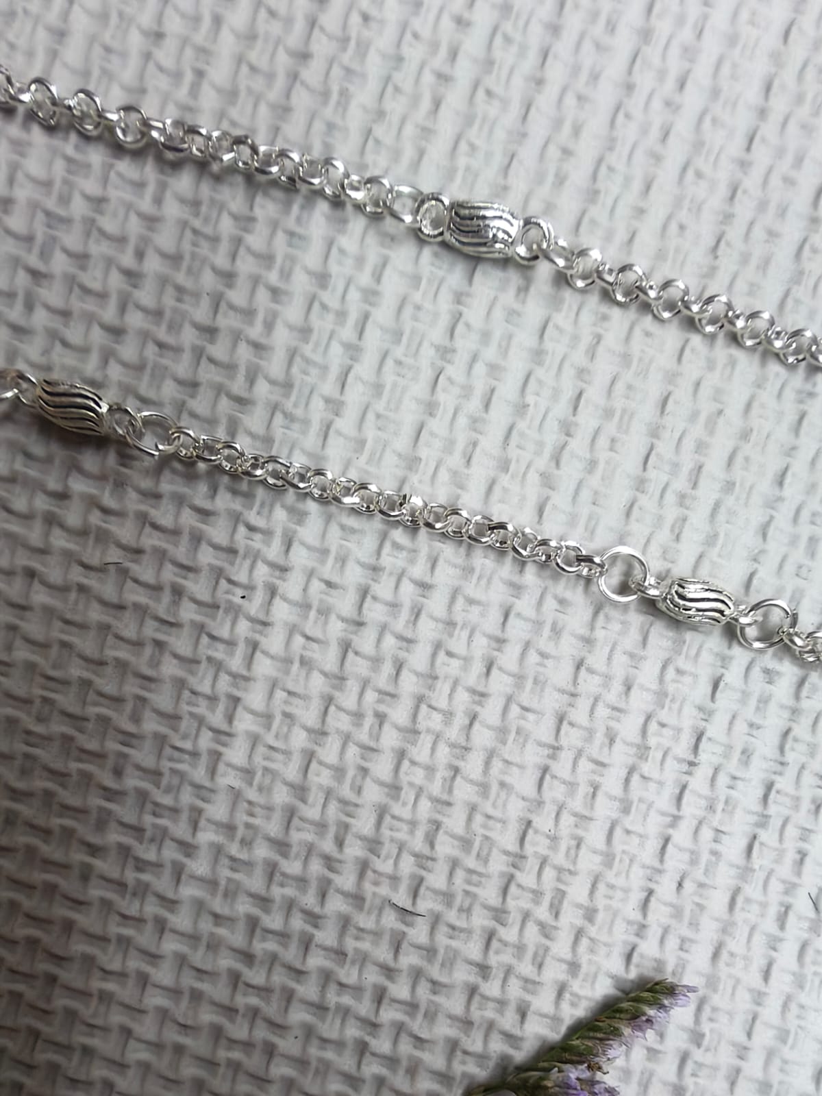 Vibrant Veils Silver Replica Mahi Heer Anklet (Pair) - Image 4