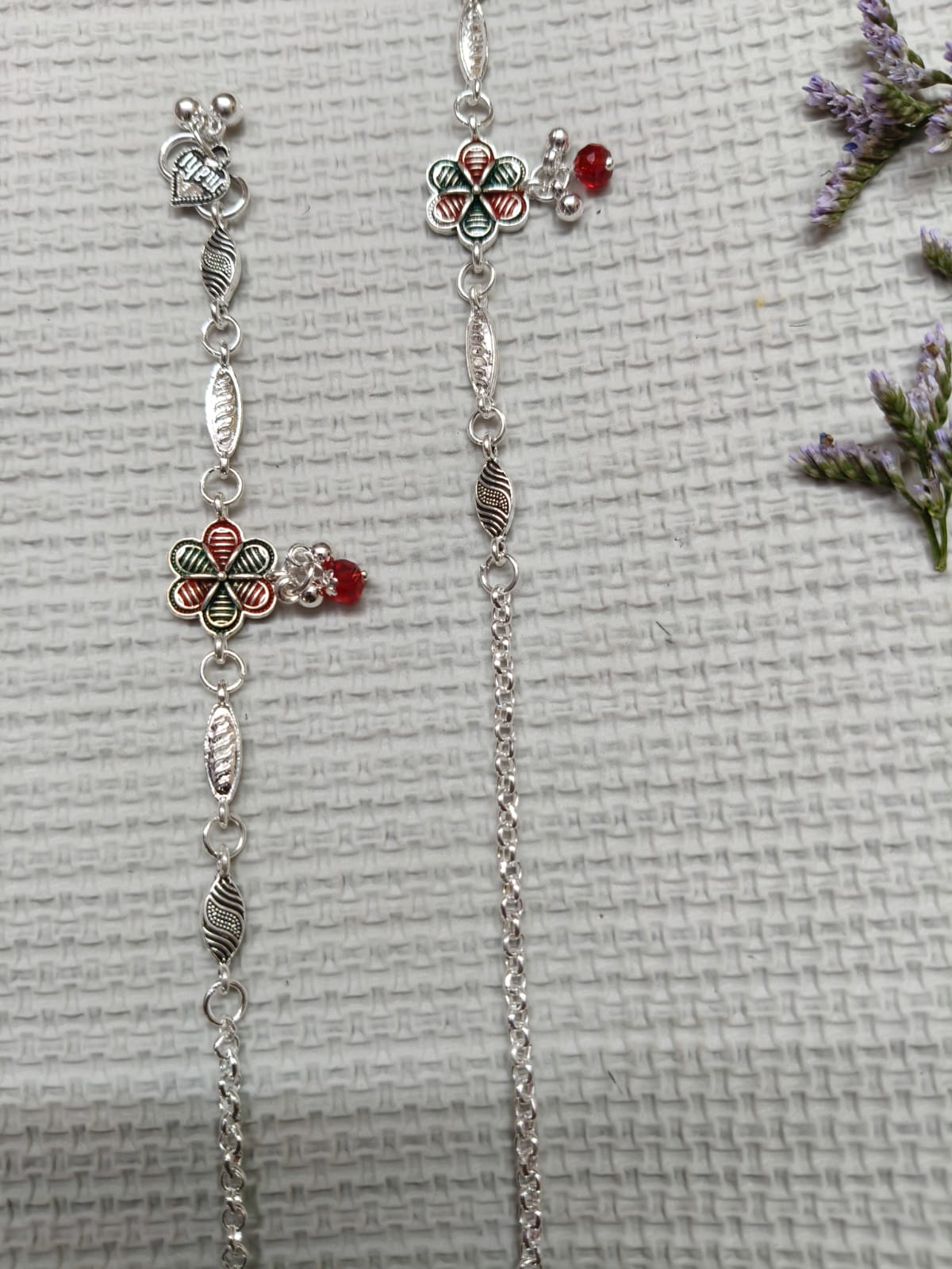 Vibrant Veils Quirksmith Silver Replica Anklet (Pair) - Image 8