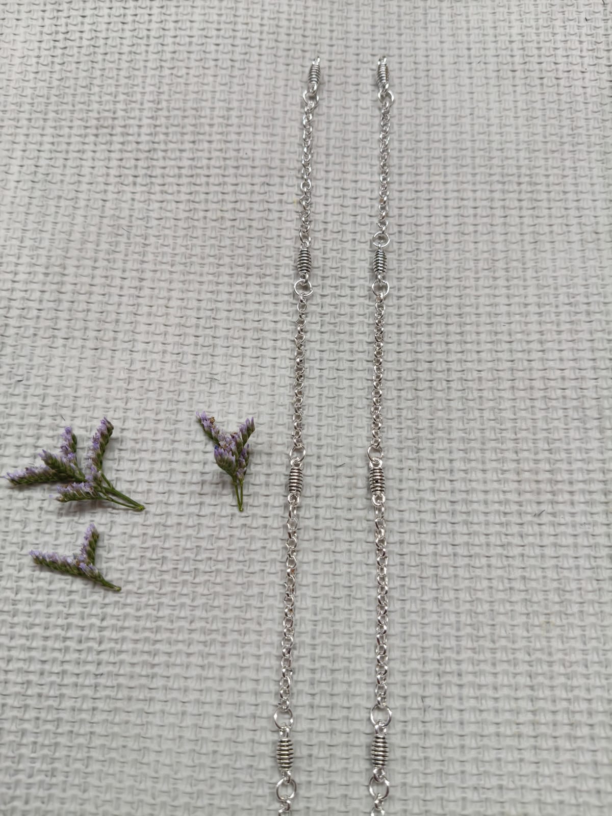 Vibrant Veils Ethereal Oxidized Anklet (Pair) - Image 8