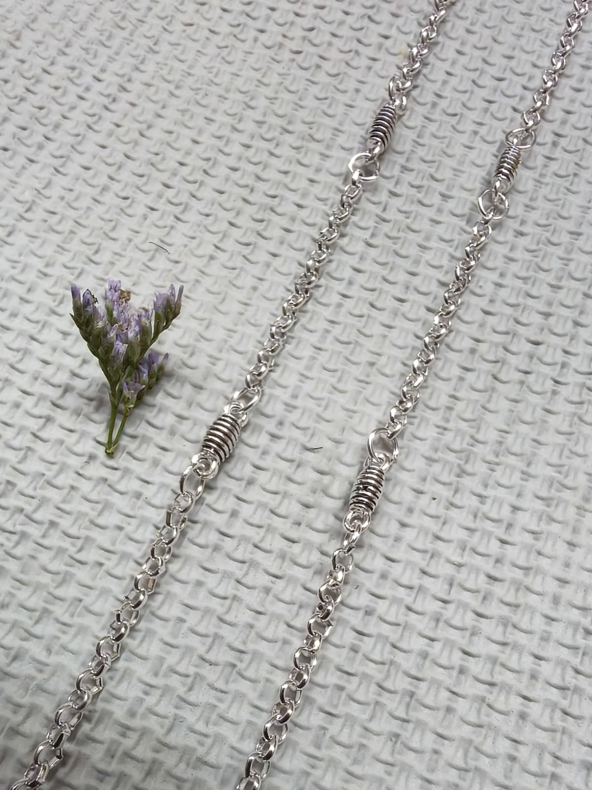 Vibrant Veils Ethereal Oxidized Anklet (Pair) - Image 3