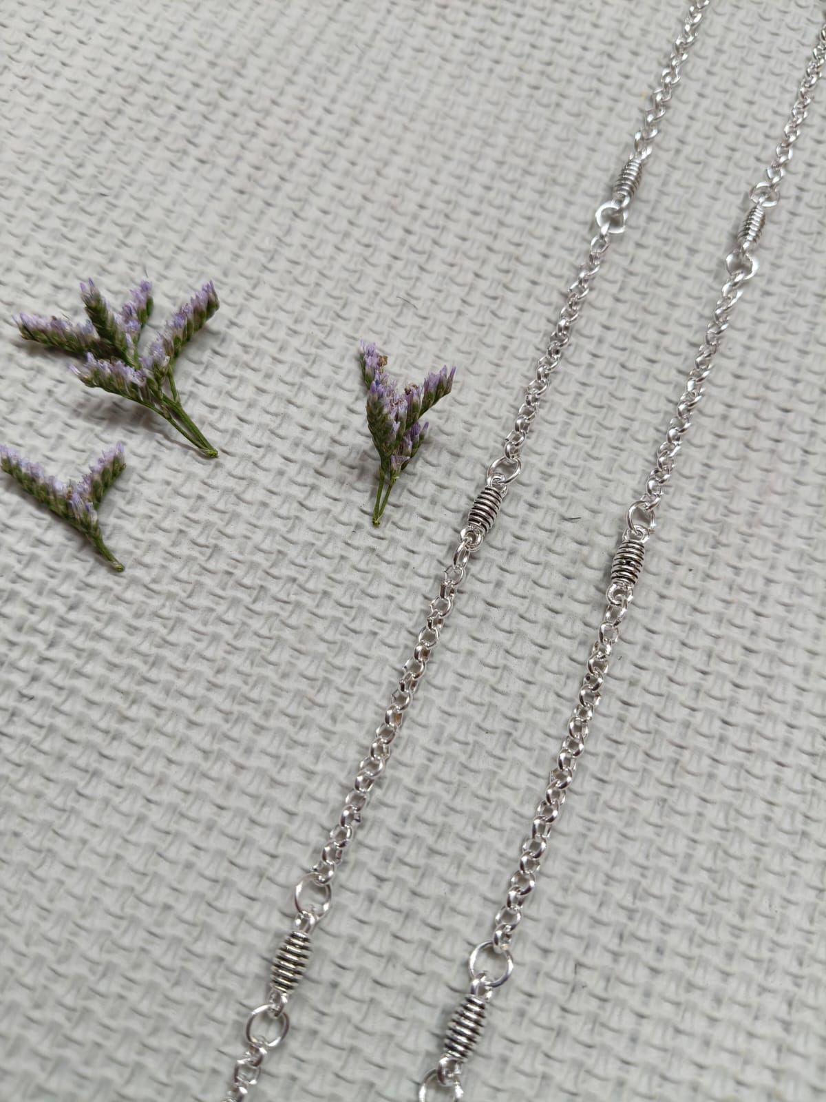 Vibrant Veils Ethereal Oxidized Anklet (Pair) - Image 2