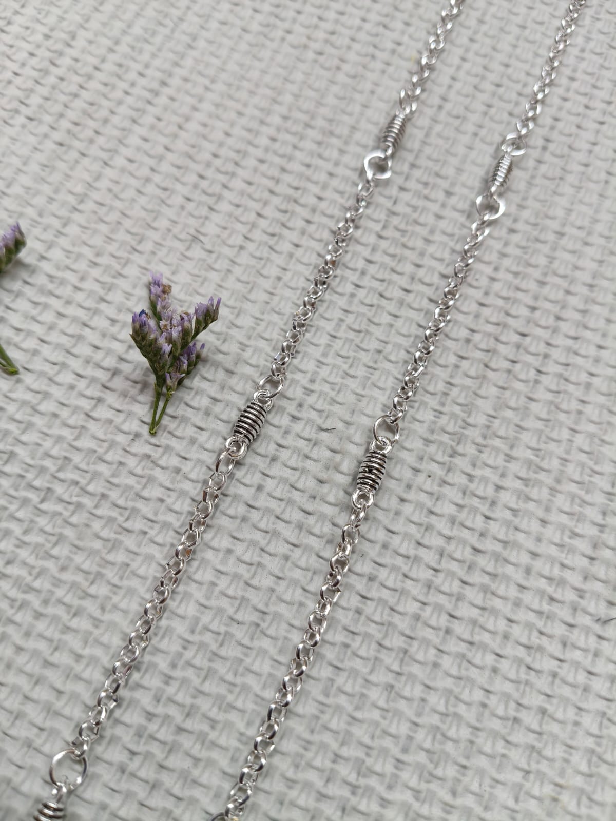 Vibrant Veils Ethereal Oxidized Anklet (Pair) - Image 4